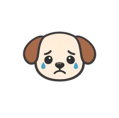 A sad puppy — your cart is empty