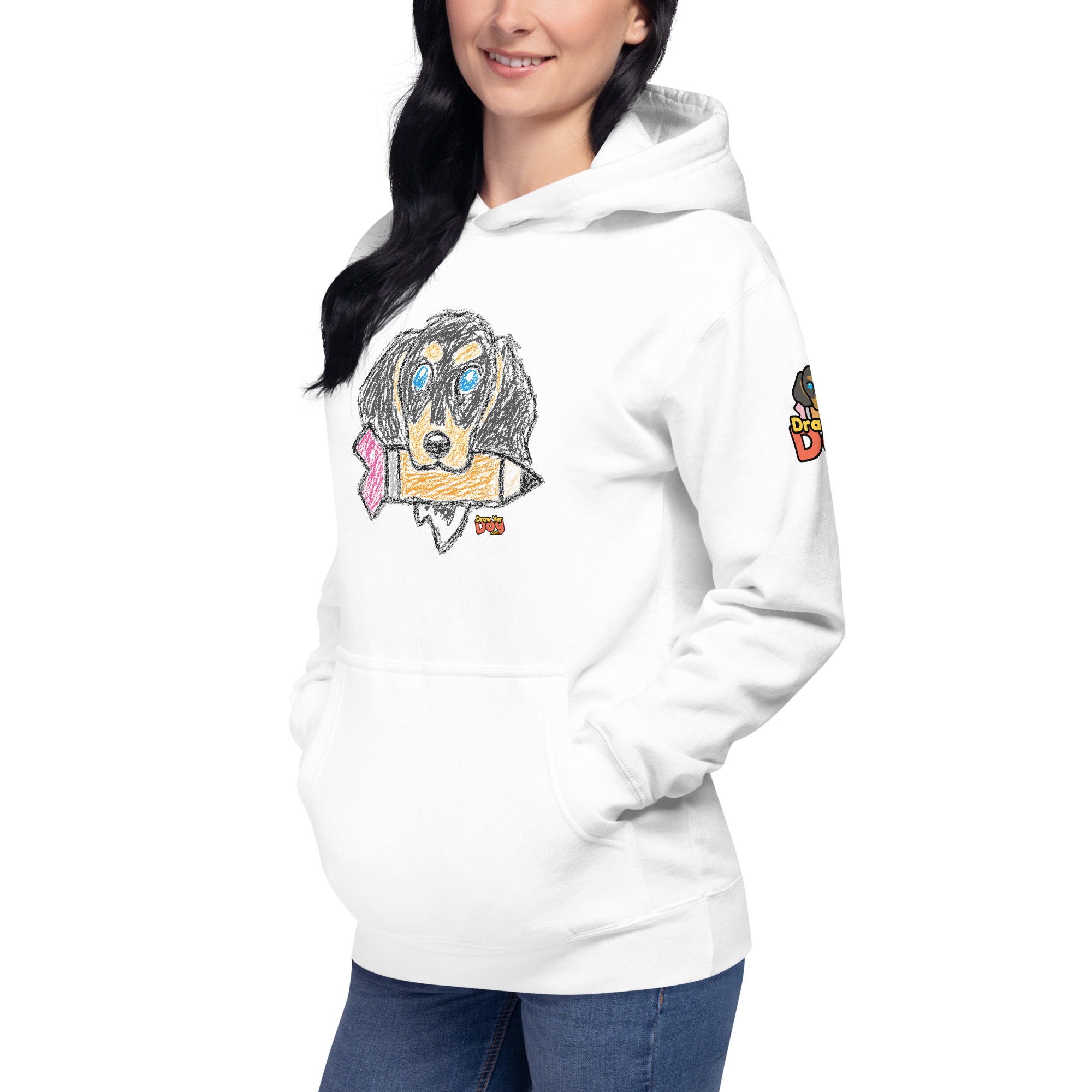 Draw Yer Dog — Morty Scribble Hoodie - Image 3